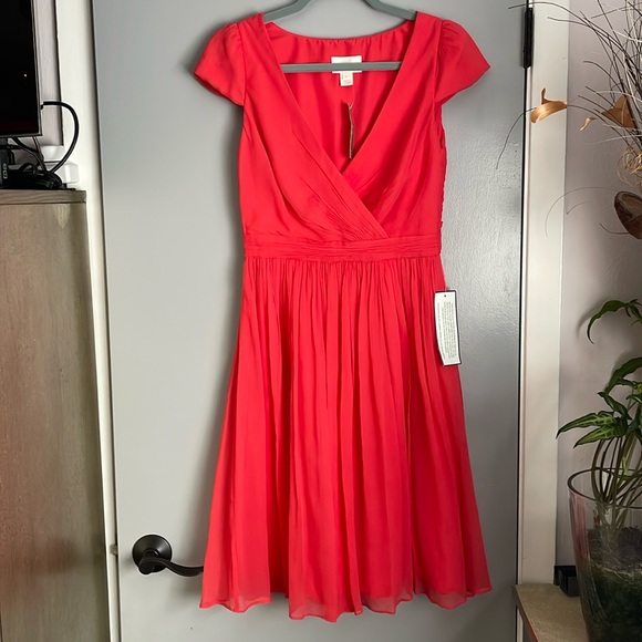 J. Crew silk chiffon Mirabelle dress, size 4; new - Picture 2 of 6
